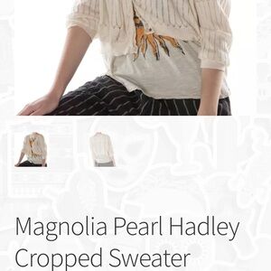 IN SEARCH OF
Magnolia Pearl Striped Cropped Cardigan - Cream